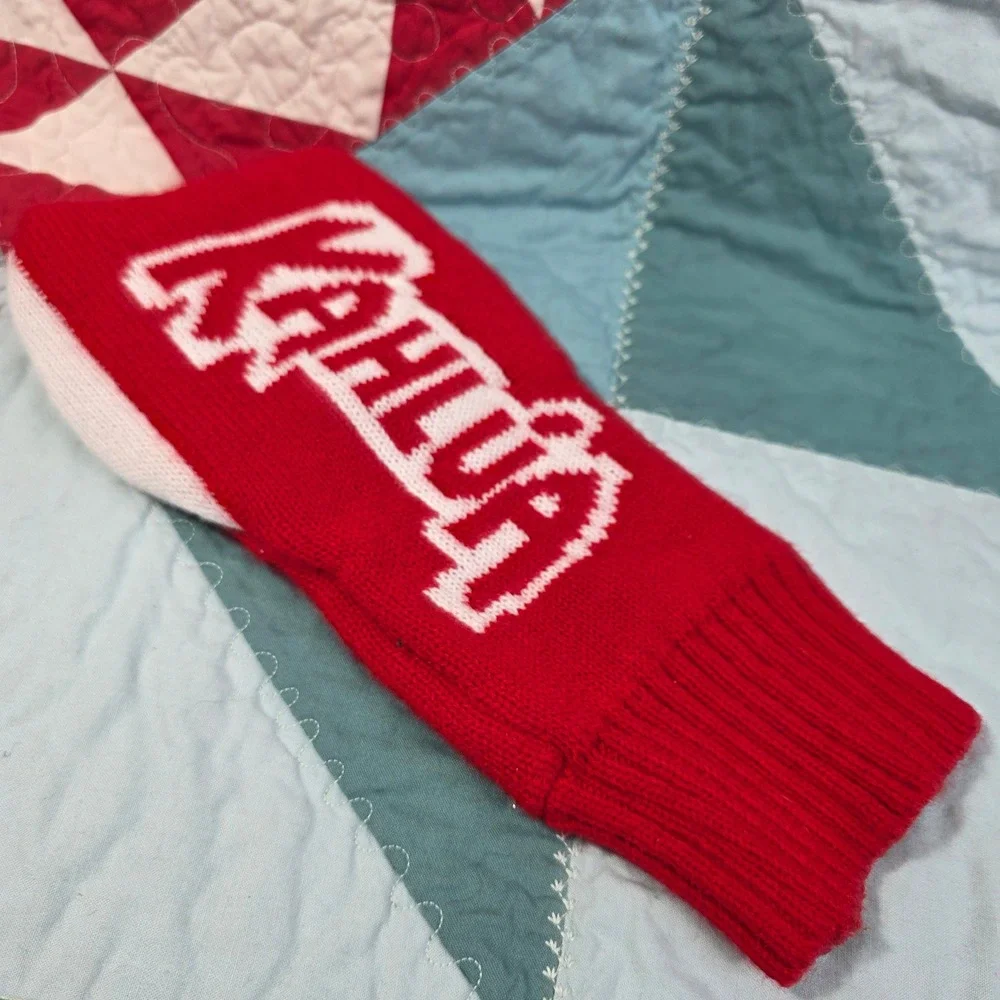 Kahlua Red Knit Drink Holder Mitten Beer Soda Coozy‎ Barware Accessory